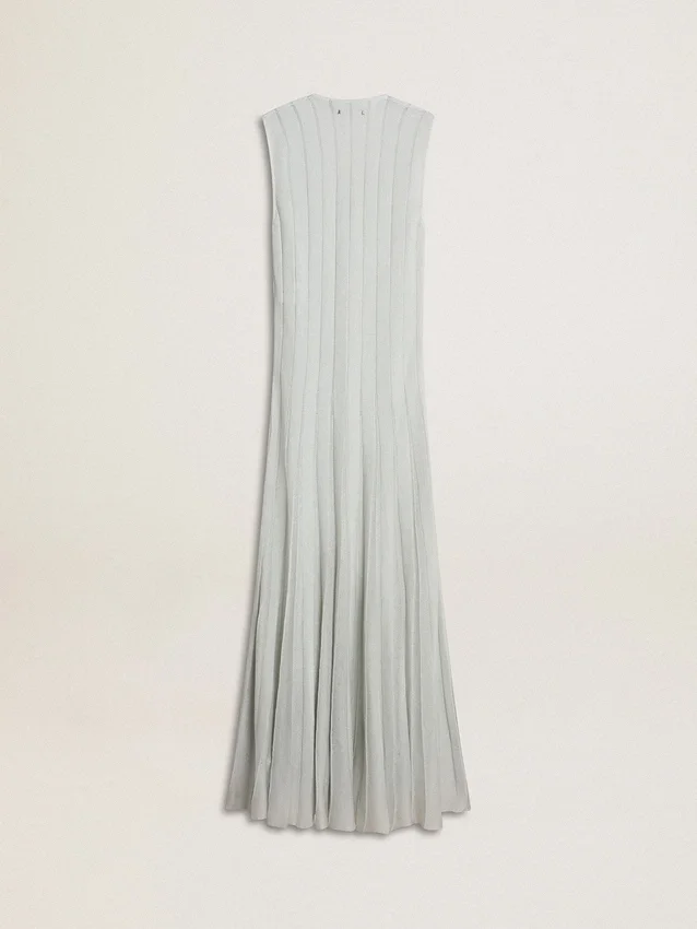 Vestido azul bebé para mujer con diseño de rayas verticales