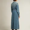 Vestido camisero de mezclilla para mujer con cinturón