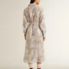 Vestido de camisa para mujer con estampado floral de lentejuelas multicolores