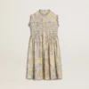 Vestido midi de algodón para niñas con estampado floral multicolor