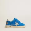 Young Ball Star en gamuza azul claro con estrella y lengüeta en el talón de nubuck gris