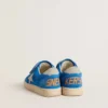 Young Ball Star en gamuza azul claro con estrella y lengüeta en el talón de nubuck gris