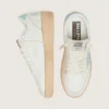 Zapatillas Ball Star para mujer en cuero blanco con estrella azul claro