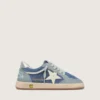 Young Ball Star en gamuza azul claro y azul denim con estrella de cuero blanco