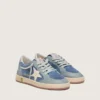 Young Ball Star en gamuza azul claro y azul denim con estrella de cuero blanco