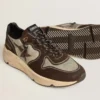 Zapatillas de hombre con Running Sole de nylon y gamuza, con estrella estampada y lengüeta de talón de cuero