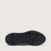 Zapatillas de mujer con Running Sole en nylon color crema y cuero con estrella de cuero verde