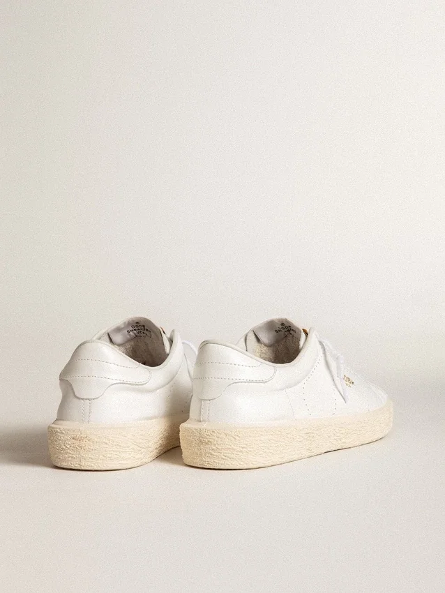 Zapatillas de tenis para mujer en cuero blanco