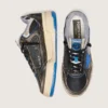 Zapatillas Forty2 para hombre en gomaespuma negra y cuero con estrella de TPU y lengüeta del talón de cuero negro