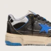 Zapatillas Forty2 para mujer en gomaespuma negra y cuero con estrella de TPU y lengüeta del talón de cuero negro