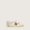 Zapatillas Junior Old School en napa con estrella de piel de potro con estampado de leopardo e inserciones de cuero