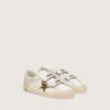 Zapatillas Junior Old School en napa con estrella de piel de potro con estampado de leopardo e inserciones de cuero