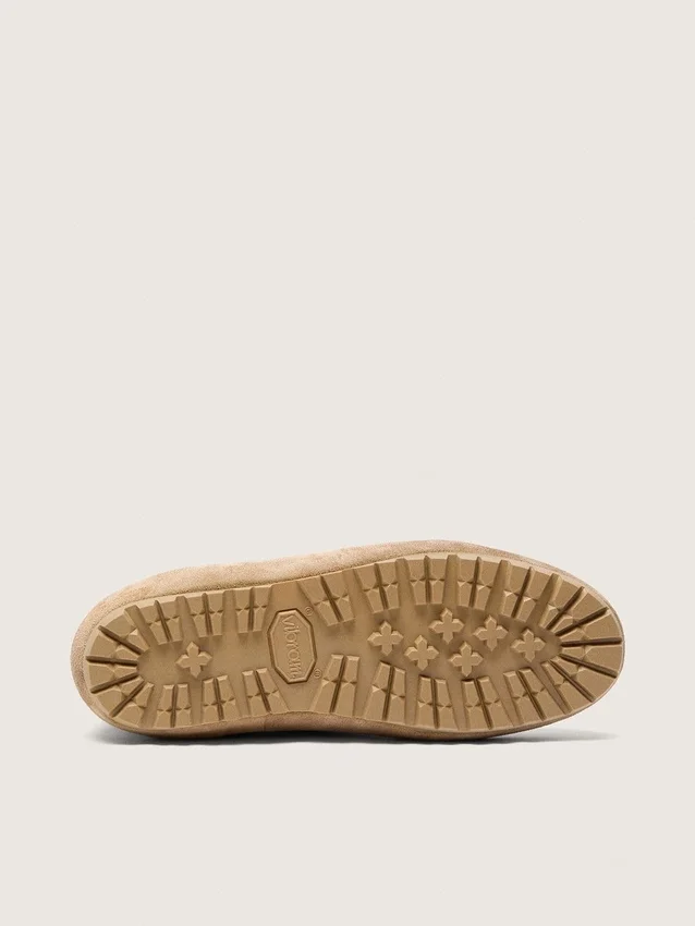 Zapatillas Mid Star para mujer en gamuza color caramelo con estrella de nubuck y lengüeta de talón de gamuza