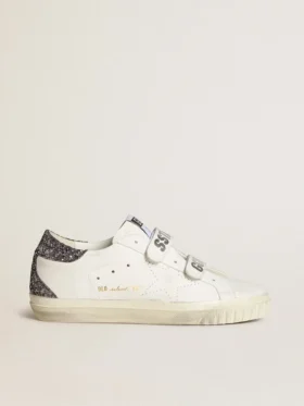 Zapatillas Old School de origen biológico con estrella perforada y lengüeta del talón con purpurina
