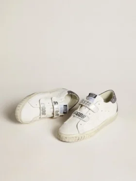 Zapatillas Old School de origen biológico con estrella perforada y lengüeta del talón con purpurina