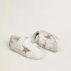 Zapatillas Old School LTD para mujer con estrella y lengüeta en el talón de cuero metalizado en oro rosa