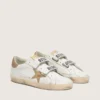 Zapatillas Old School para mujer con estrella dorada en cuero laminado