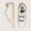 Zapatillas Old School para mujer con estrella dorada en cuero laminado