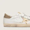Zapatillas Old School para mujer con estrella dorada en cuero laminado