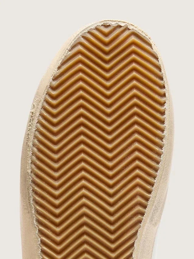Zapatillas Old School para mujer con estrella dorada en cuero laminado