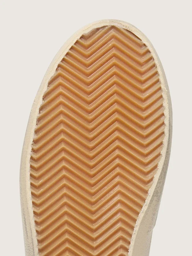 Zapatillas Old School para mujer en cuero blanco con estrella de cuero negro e inserciones con estampado de serpiente