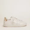 Zapatillas Purestar para mujer con lengüeta en el talón de color dorado