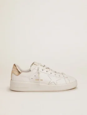 Zapatillas Purestar para mujer con lengüeta en el talón de color dorado