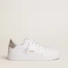 Zapatillas Purestar para mujer con lengüeta plateada brillante en el talón