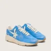 Zapatillas Running Sole para hombre en gamuza azul brillante con estrella blanca