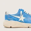 Zapatillas Running Sole para hombre en gamuza azul brillante con estrella blanca