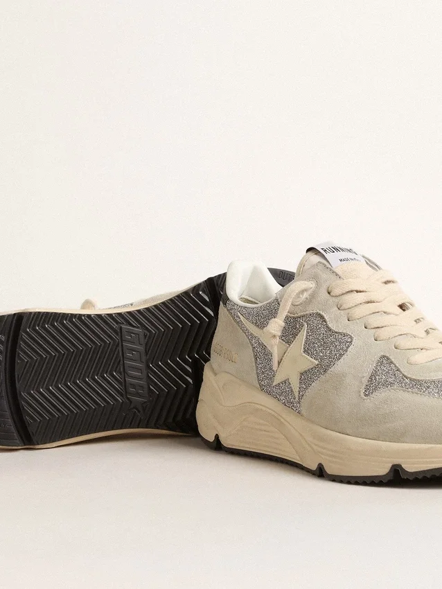 Zapatillas Running Sole para mujer adornadas con cristales Swarovski y una estrella color marfil