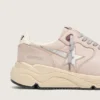 Zapatillas Running Sole para mujer en cuero rosa empolvado con estrella plateada