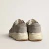 Zapatillas Running Sole para mujer en gamuza gris con estrella y lengüeta del talón de gamuza gris