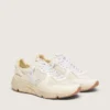 Zapatillas Running Sole para mujer en malla y napa blanca