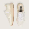 Zapatillas Running Sole para mujer en malla y napa blanca