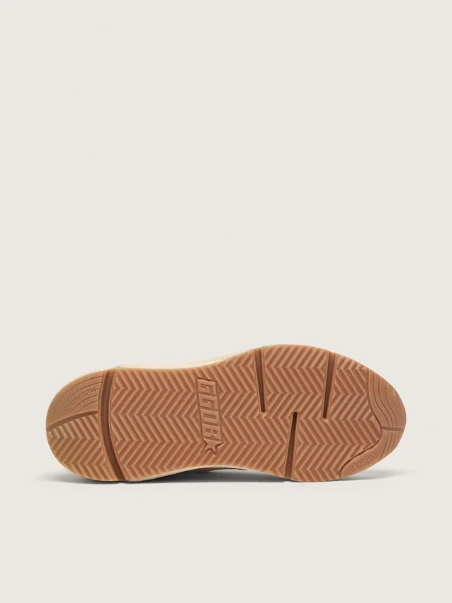 Zapatillas Running Sole para mujer en malla y napa blanca