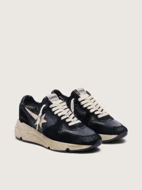 Zapatillas Running Sole para mujer en napa y gamuza negras