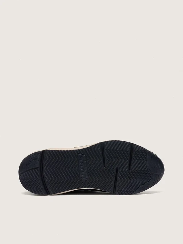 Zapatillas Running Sole para mujer en napa y gamuza negras