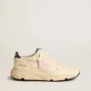 Zapatillas Running Sole para mujer en piel napa con estrella de piel rosa y lengüeta trasera de piel azul