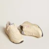 Zapatillas Running Sole para mujer en piel napa con estrella de piel rosa y lengüeta trasera de piel azul