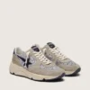 Zapatillas Running Sole para mujer en plateado brillante y gamuza gris paloma