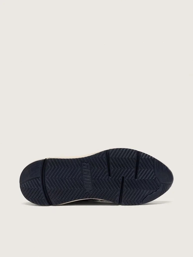 Zapatillas Running Sole para mujer en plateado brillante y gamuza gris paloma