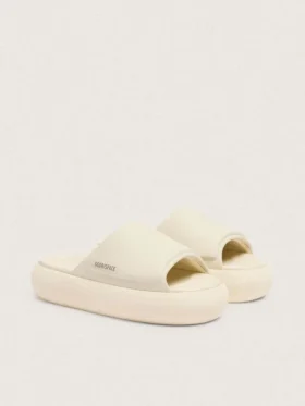 Zapatillas sin cordones Space-Star para mujer en cuero blanco