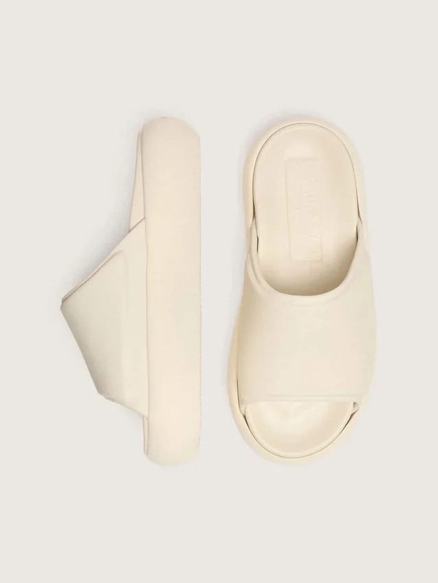 Zapatillas sin cordones Space-Star para mujer en cuero blanco