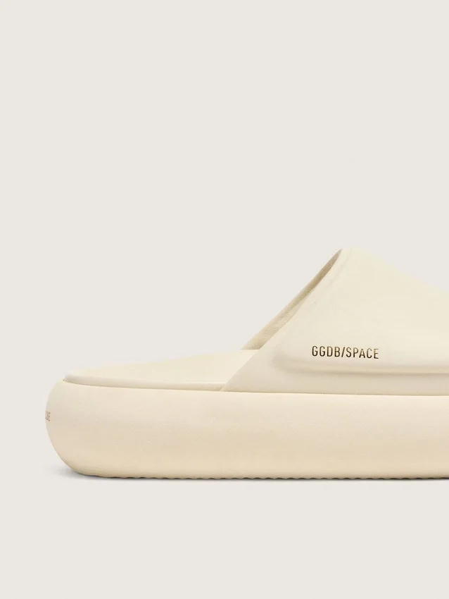 Zapatillas sin cordones Space-Star para mujer en cuero blanco