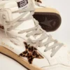 Zapatillas Sky-Star con firma en el tobillo e inserciones de piel de potro con estampado de leopardo