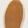 Zapatillas Slide en beige con estrella y detalle brillante de cuero rosa metalizado