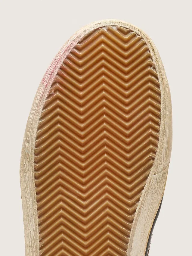 Zapatillas Slide LAB para hombre en gamuza color tabaco con cristales y estrella de gamuza color tabaco