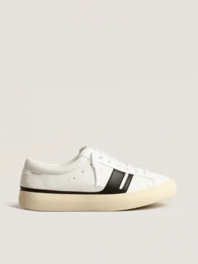 Zapatillas sostenibles Yatay Modelo 1B con parte superior blanca de origen biológico y Y negro
