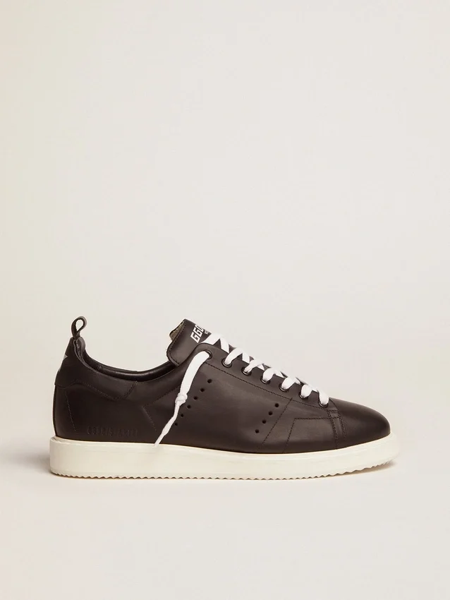 Zapatillas Starter para hombre en cuero con estrella estampada en la lengüeta del talón
